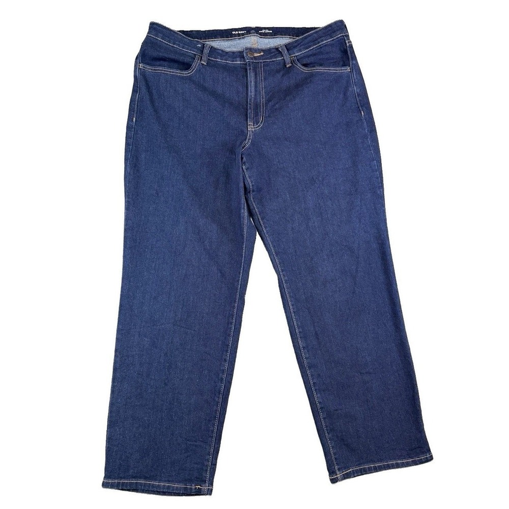 Old Navy Jeans Wow Loose High-Rise Short Dark Wash Straight Leg Sz 16 Short